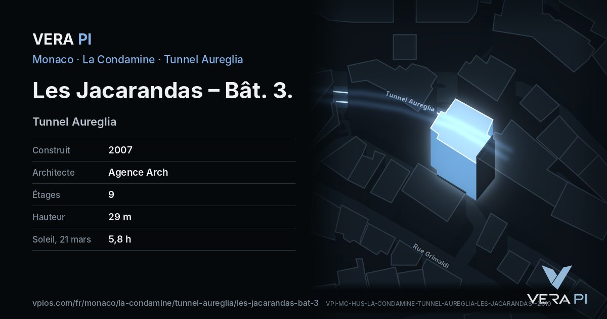 La carte VERA PI de Les Jacarandas – Bât. 3