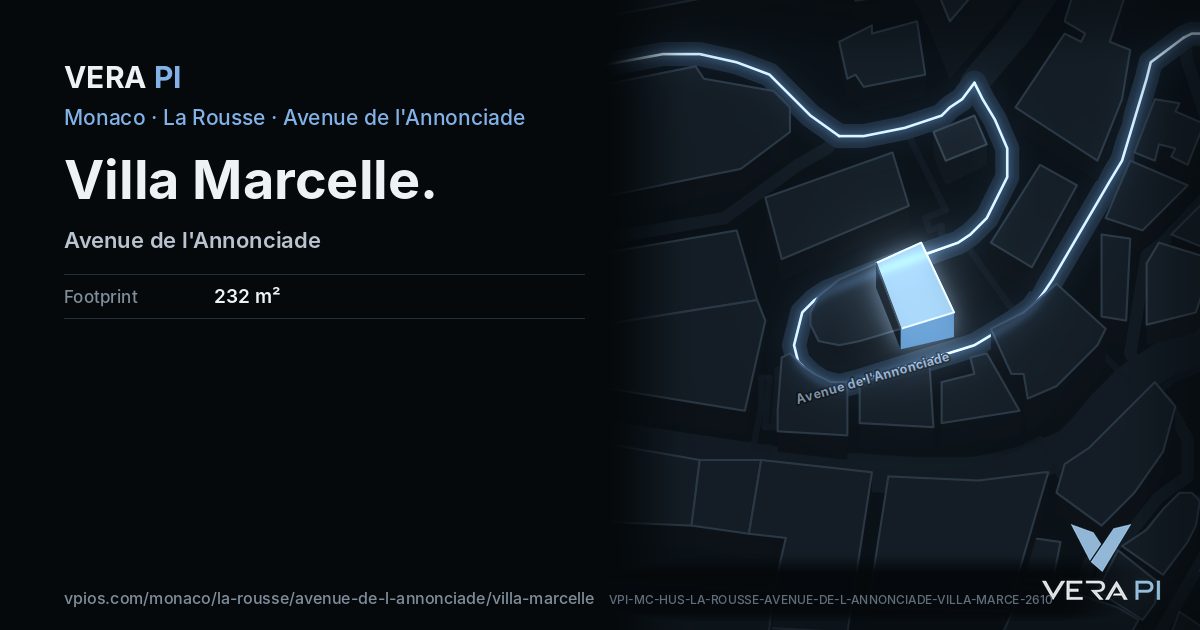 The VERA PI card for Villa Marcelle