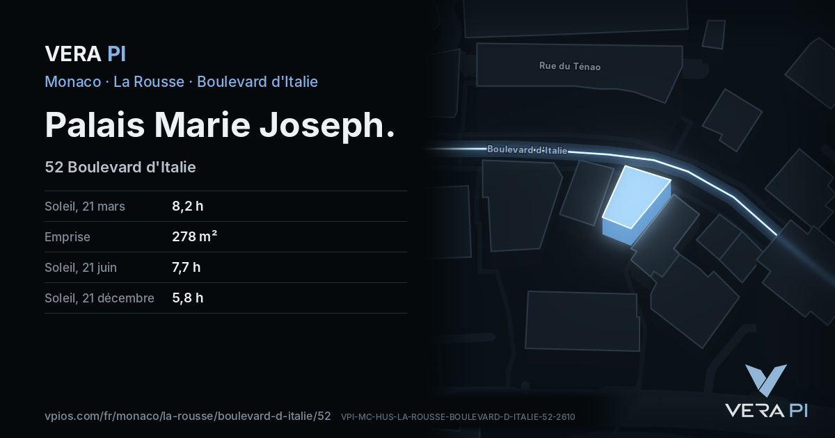 La carte VERA PI de Palais Marie Joseph