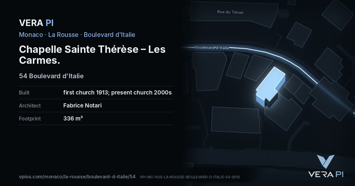 The VERA PI card for Chapelle Sainte Thérèse – Les Carmes