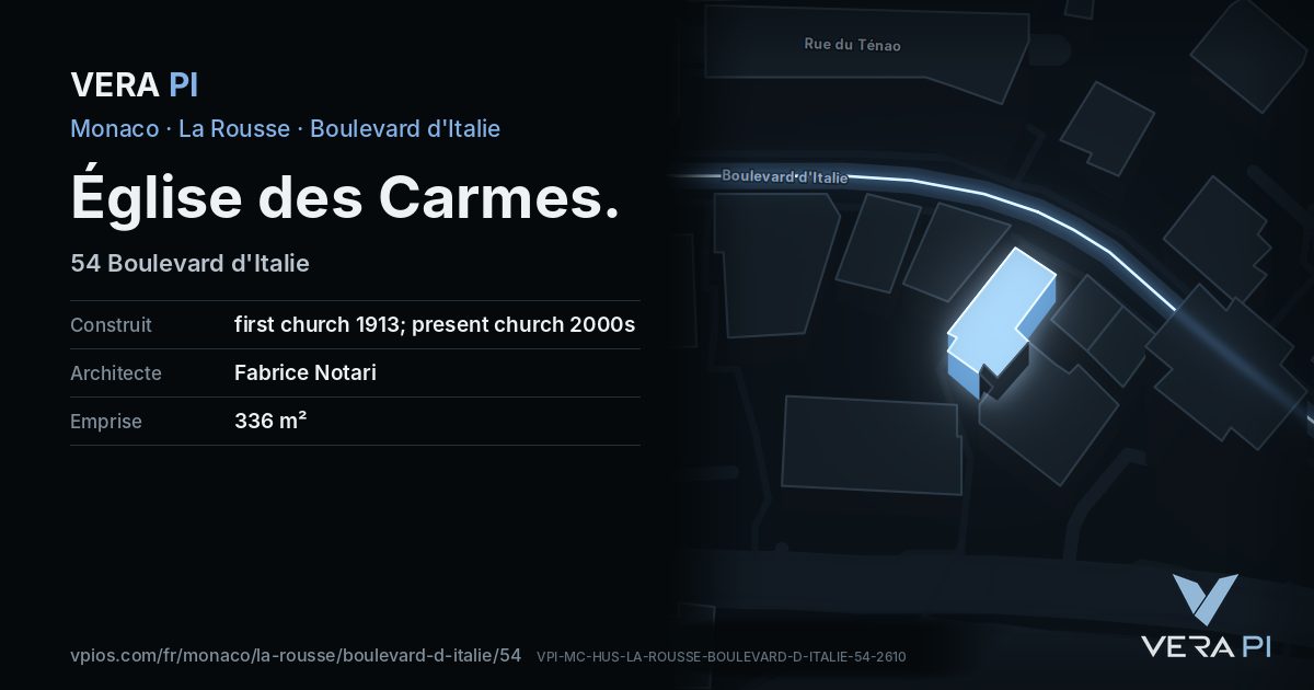 La carte VERA PI de Église des Carmes