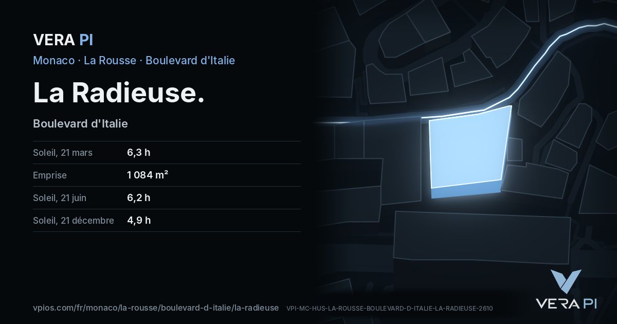 La carte VERA PI de La Radieuse