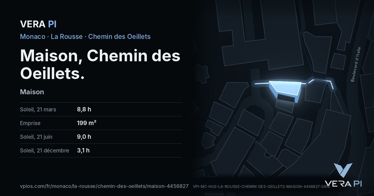 La carte VERA PI de Maison, Chemin des Oeillets