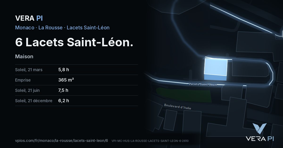 La carte VERA PI de 6 Lacets Saint-Léon