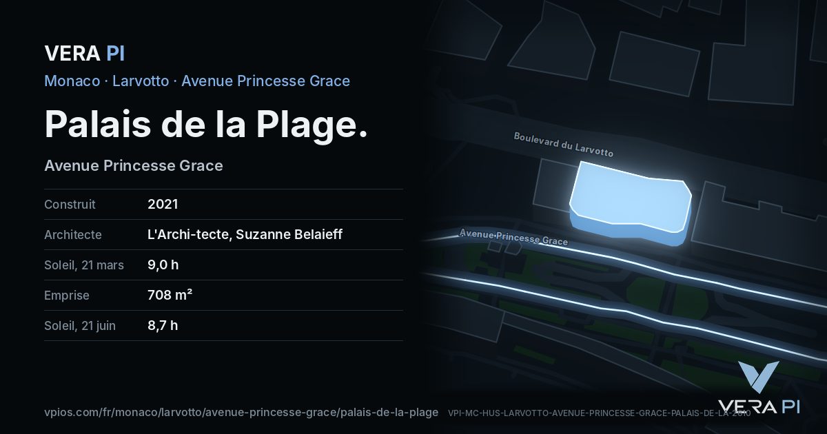 La carte VERA PI de Palais de la Plage