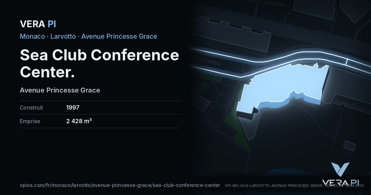 La carte VERA PI de Sea Club Conference Center