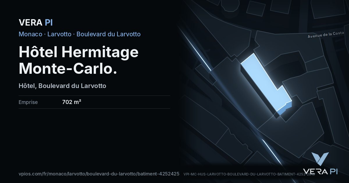 La carte VERA PI de Hôtel Hermitage Monte-Carlo