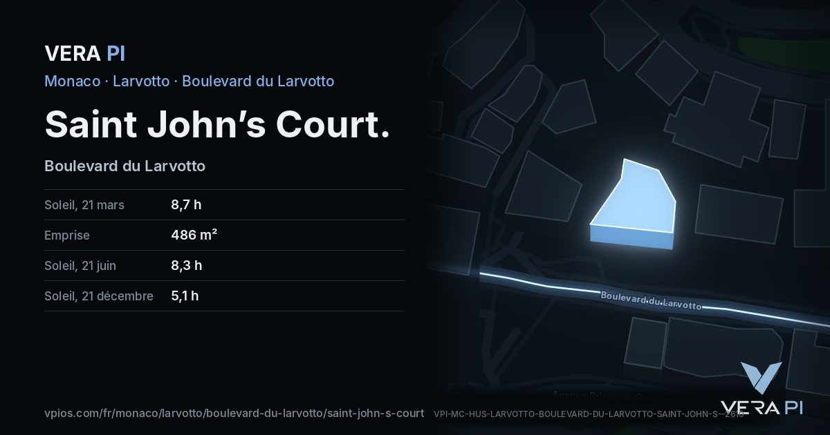 La carte VERA PI de Saint John’s Court