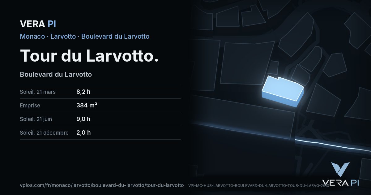 La carte VERA PI de Tour du Larvotto