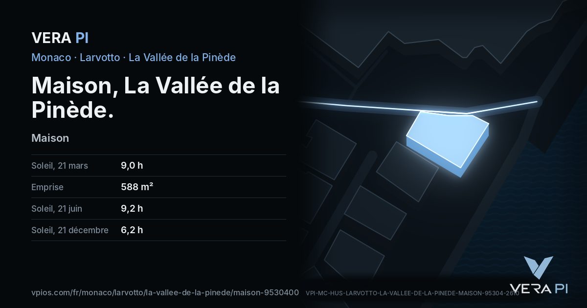 La carte VERA PI de Maison, La Vallée de la Pinède