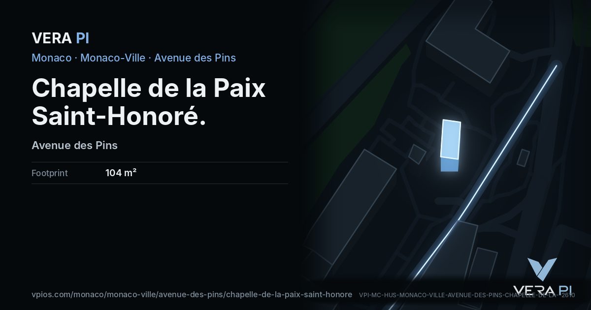 The VERA PI card for Chapelle de la Paix Saint-Honoré