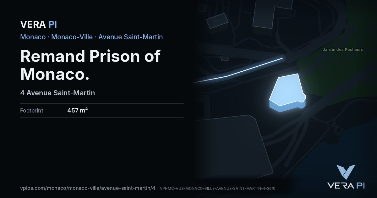 The VERA PI card for Remand Prison of Monaco