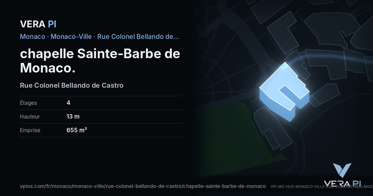 La carte VERA PI de chapelle Sainte-Barbe de Monaco
