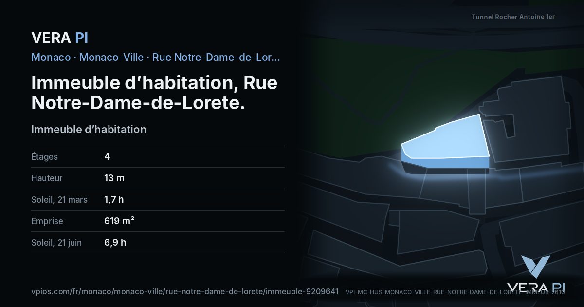 La carte VERA PI de Immeuble d’habitation, Rue Notre-Dame-de-Lorete