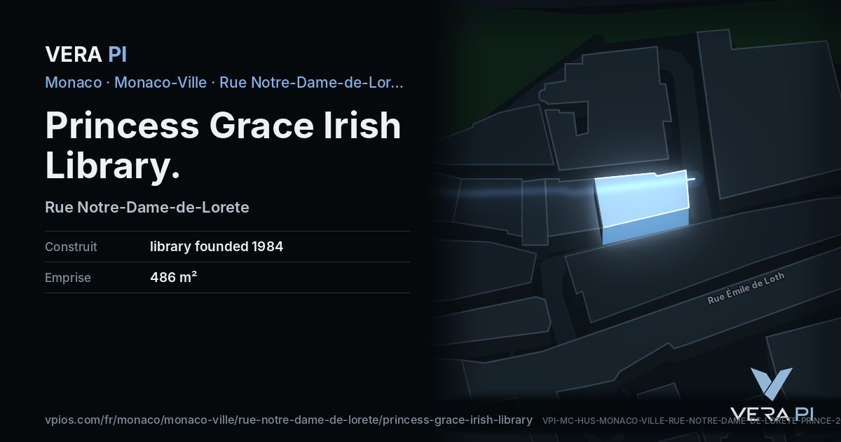 La carte VERA PI de Princess Grace Irish Library