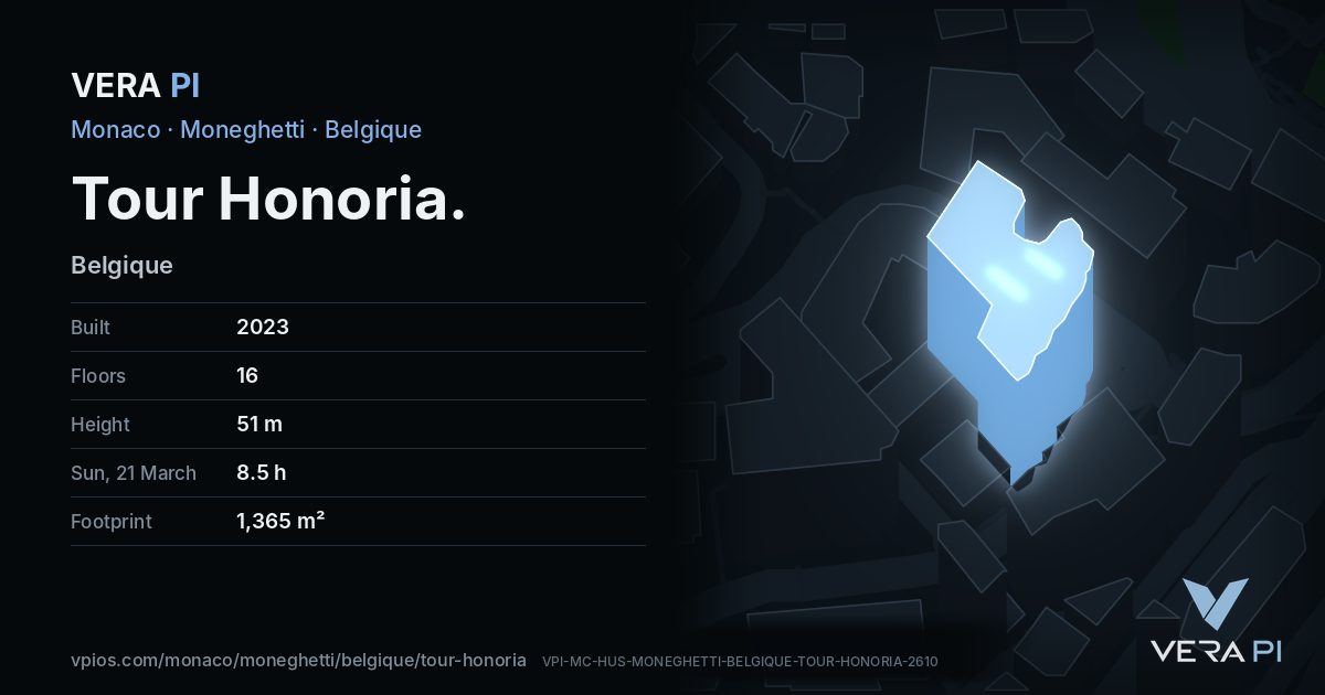 The VERA PI card for Tour Honoria