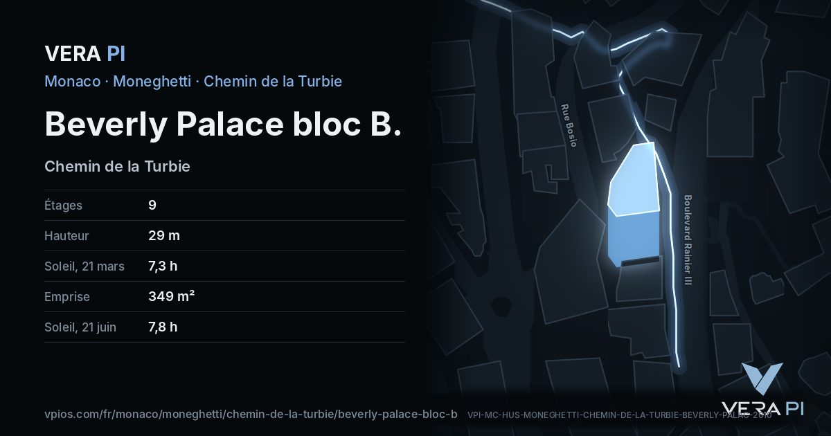 La carte VERA PI de Beverly Palace bloc B