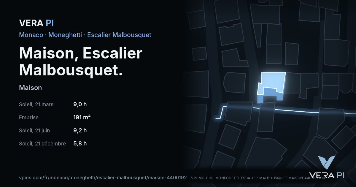 La carte VERA PI de Maison, Escalier Malbousquet