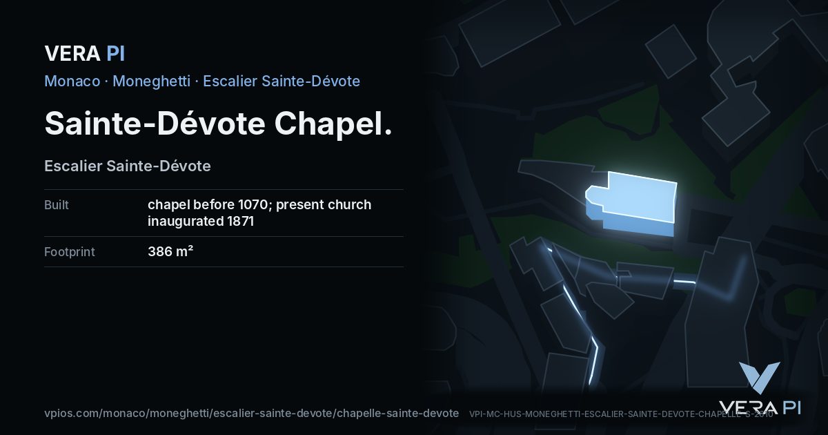 The VERA PI card for Sainte-Dévote Chapel