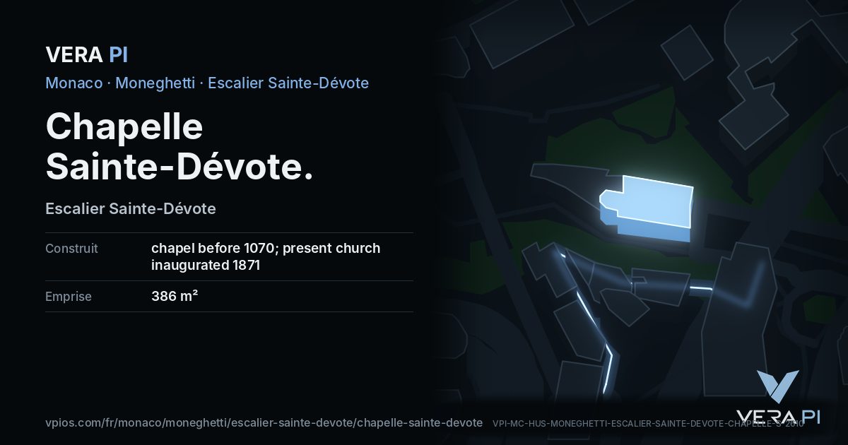 La carte VERA PI de Chapelle Sainte-Dévote