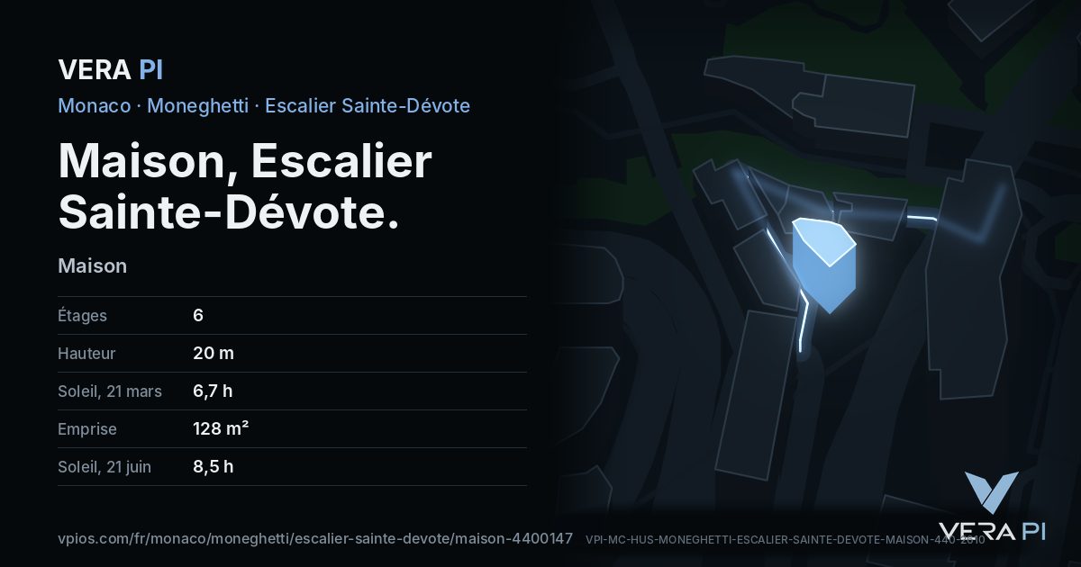 La carte VERA PI de Maison, Escalier Sainte-Dévote