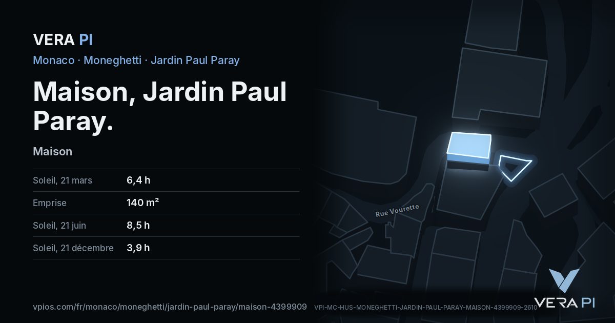 La carte VERA PI de Maison, Jardin Paul Paray