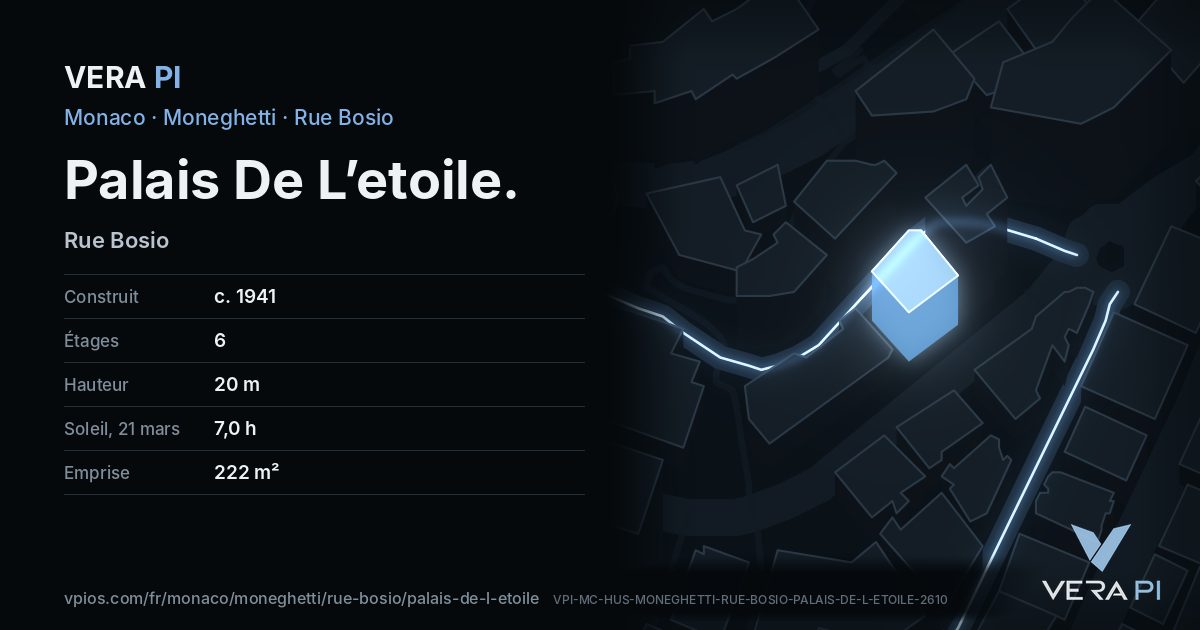 La carte VERA PI de Palais De L’etoile