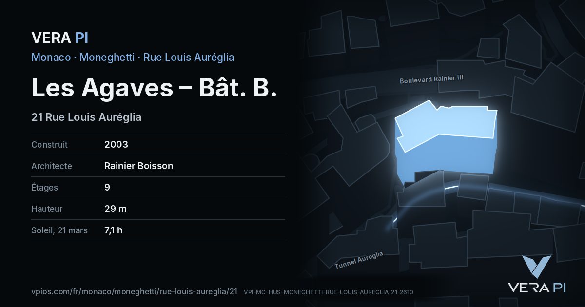 La carte VERA PI de Les Agaves – Bât. B