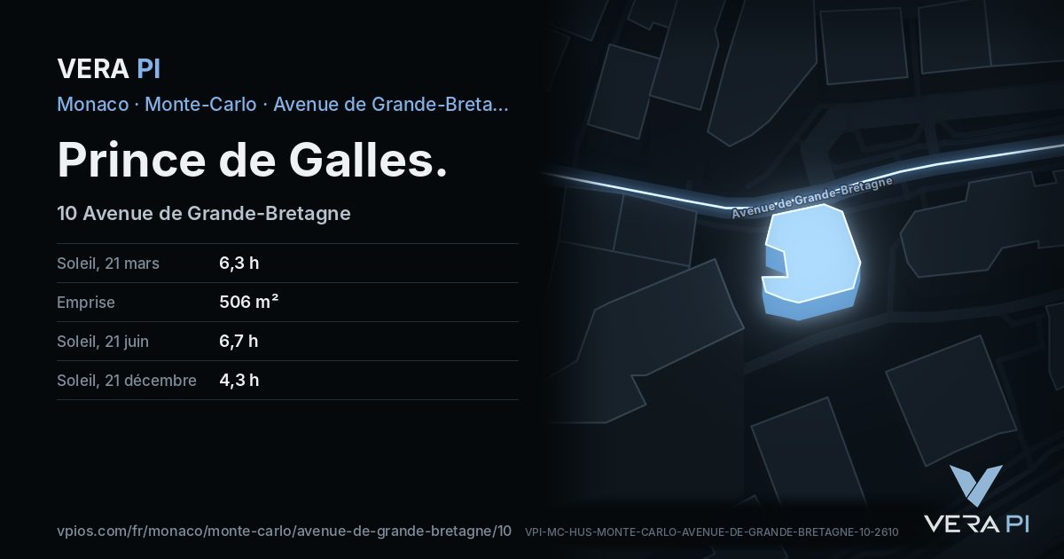 La carte VERA PI de Prince de Galles
