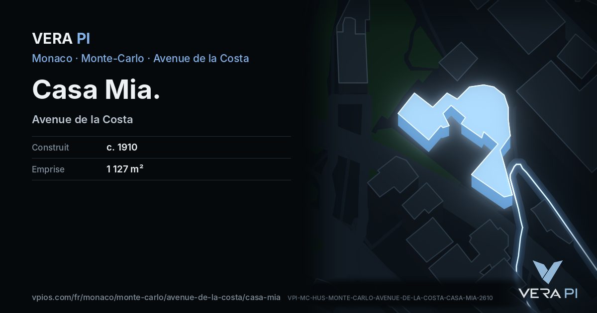 La carte VERA PI de Casa Mia