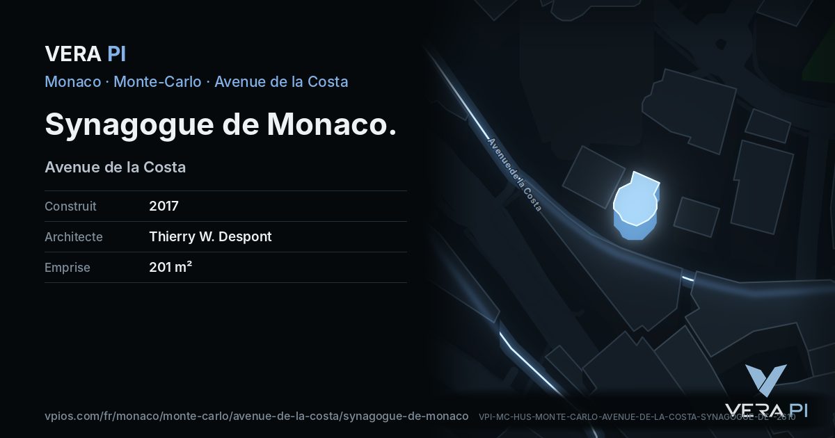 La carte VERA PI de Synagogue de Monaco
