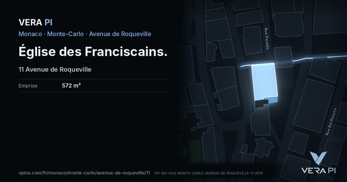 La carte VERA PI de Église des Franciscains