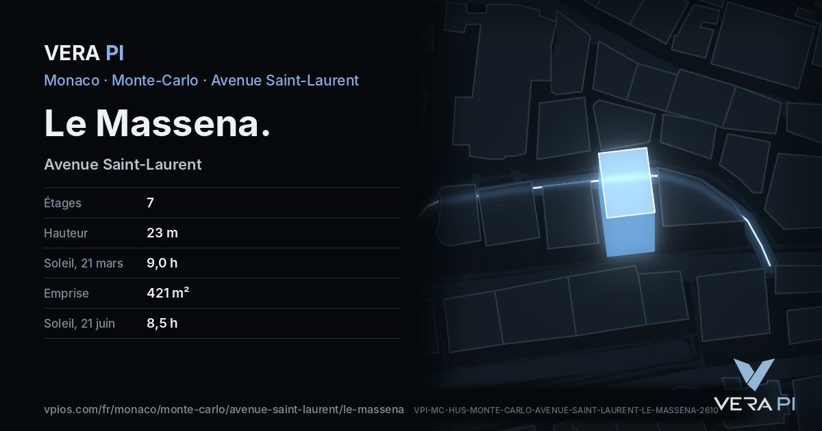 La carte VERA PI de Le Massena