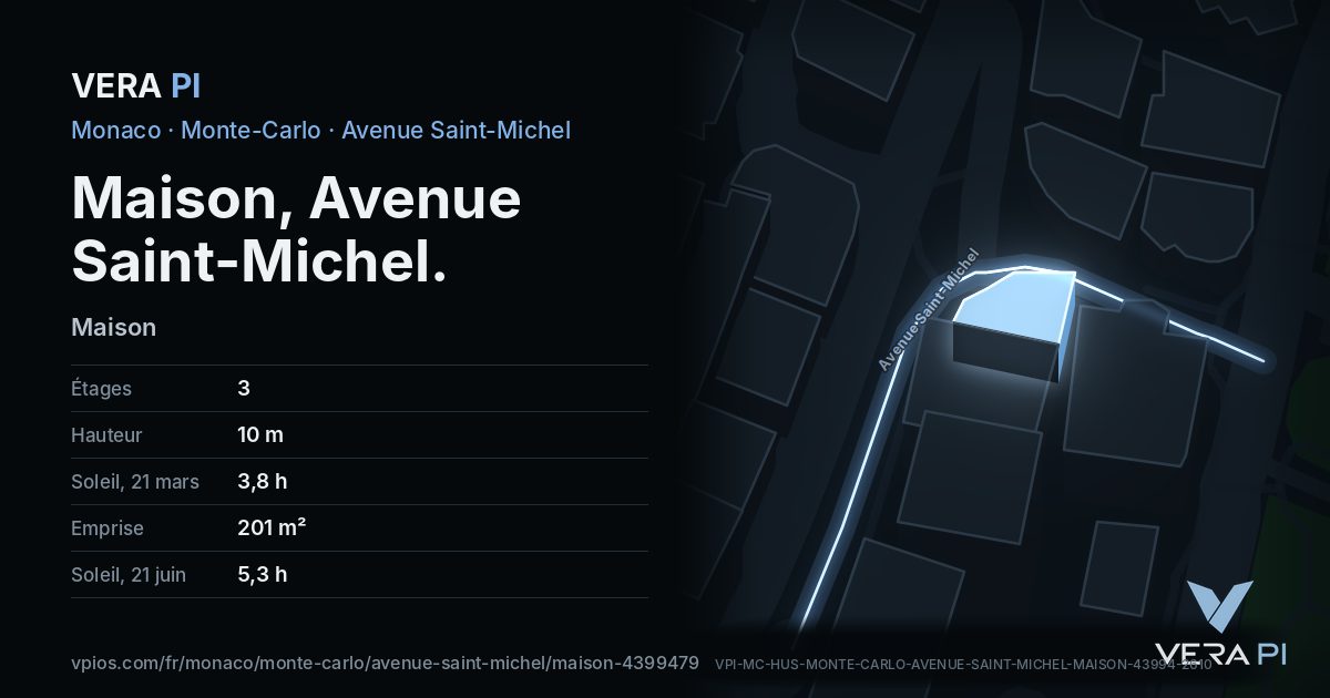 La carte VERA PI de Maison, Avenue Saint-Michel