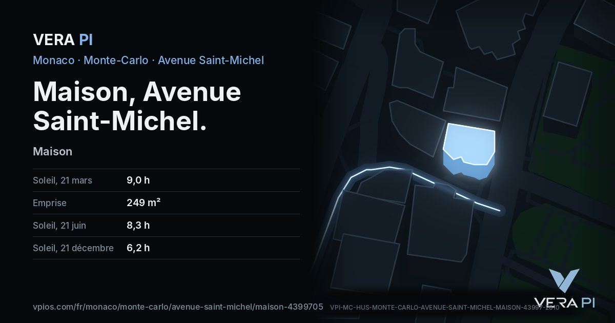 La carte VERA PI de Maison, Avenue Saint-Michel