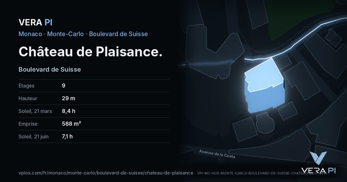 La carte VERA PI de Château de Plaisance