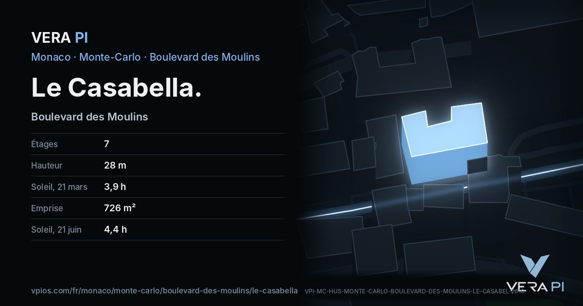 La carte VERA PI de Le Casabella