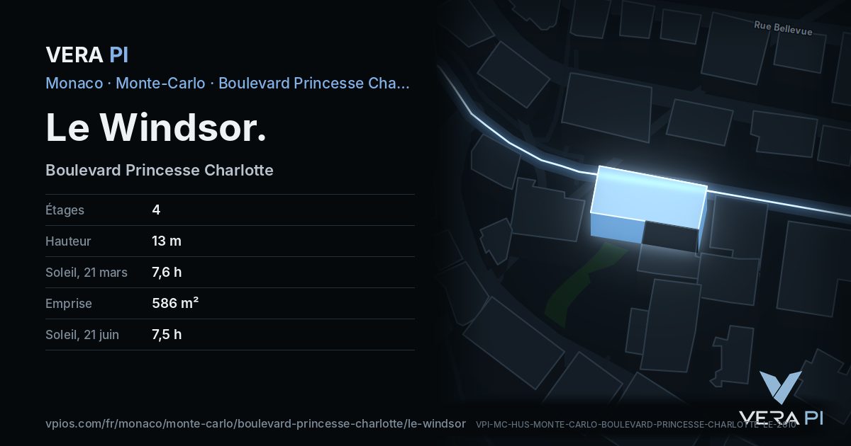 La carte VERA PI de Le Windsor