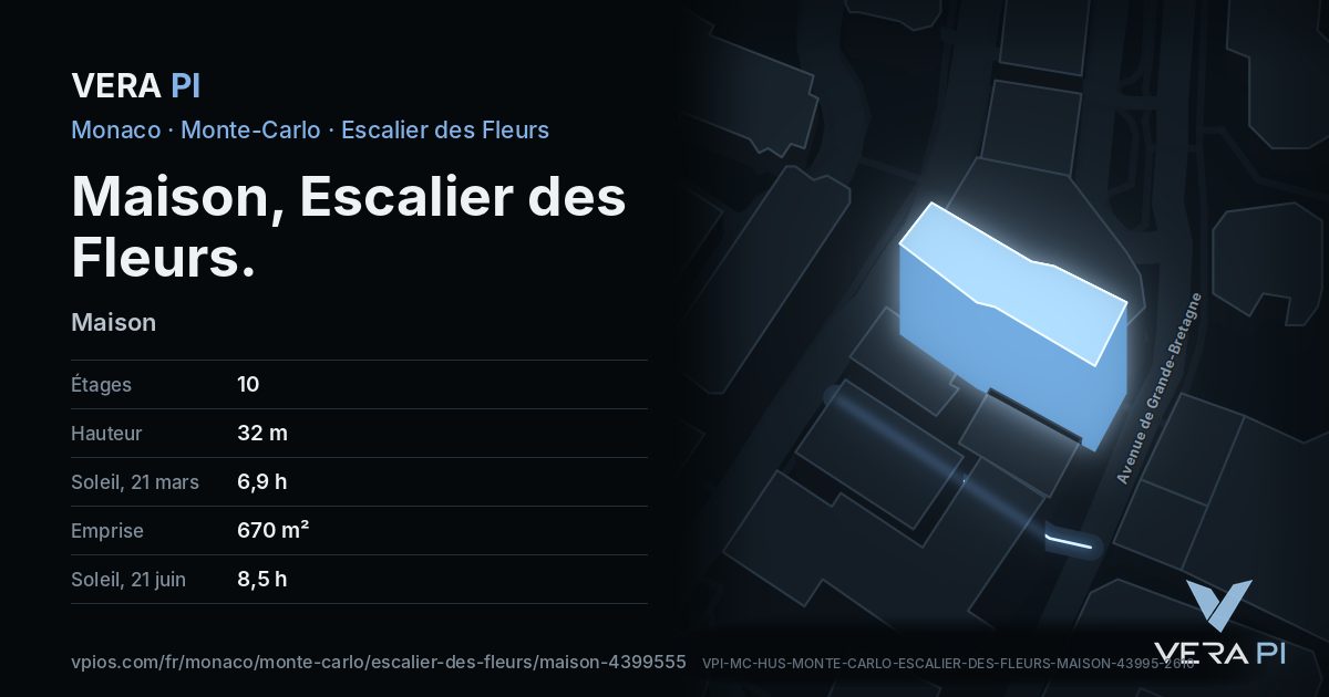 La carte VERA PI de Maison, Escalier des Fleurs