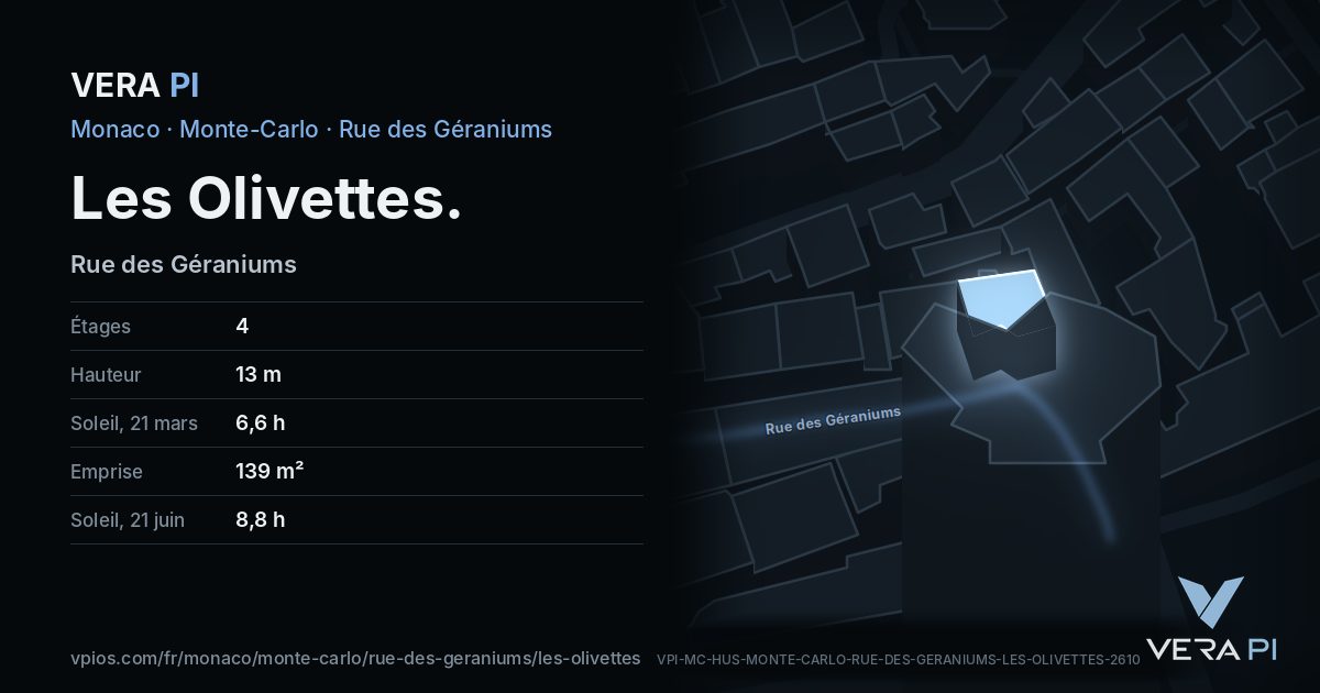 La carte VERA PI de Les Olivettes