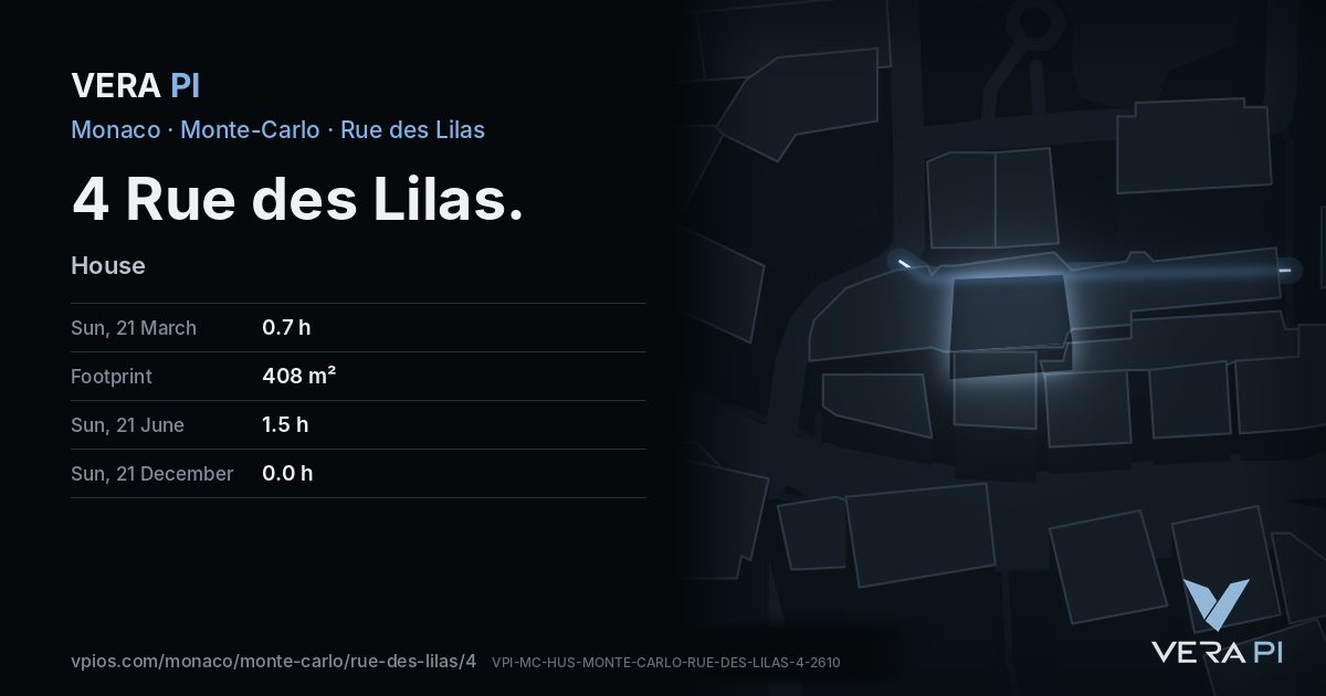 The VERA PI card for 4 Rue des Lilas