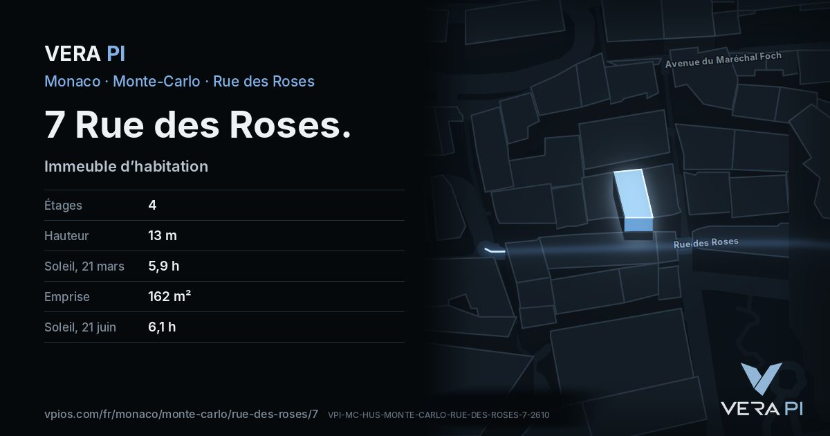 La carte VERA PI de 7 Rue des Roses