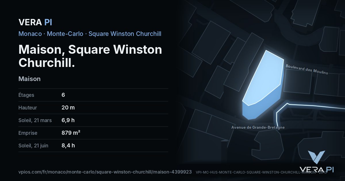 La carte VERA PI de Maison, Square Winston Churchill