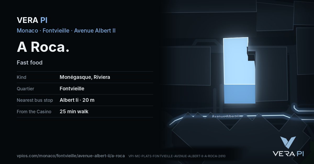 The VERA PI card for A Roca