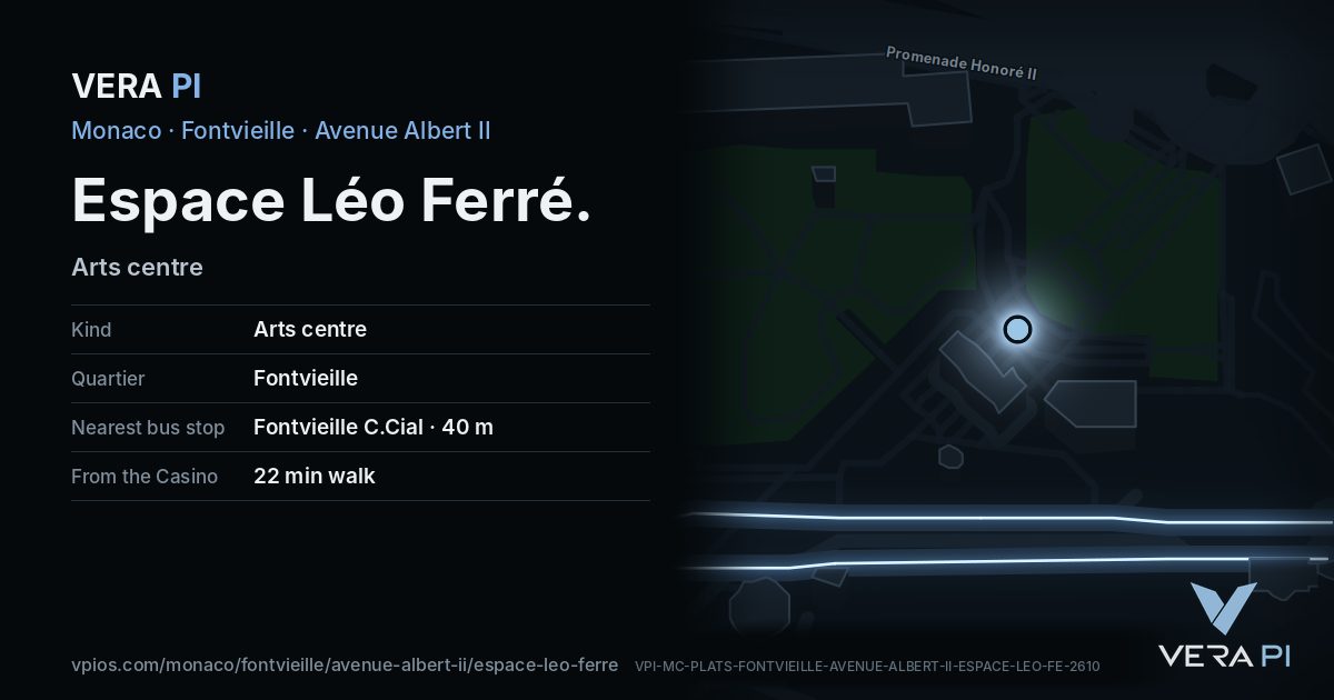 The VERA PI card for Espace Léo Ferré