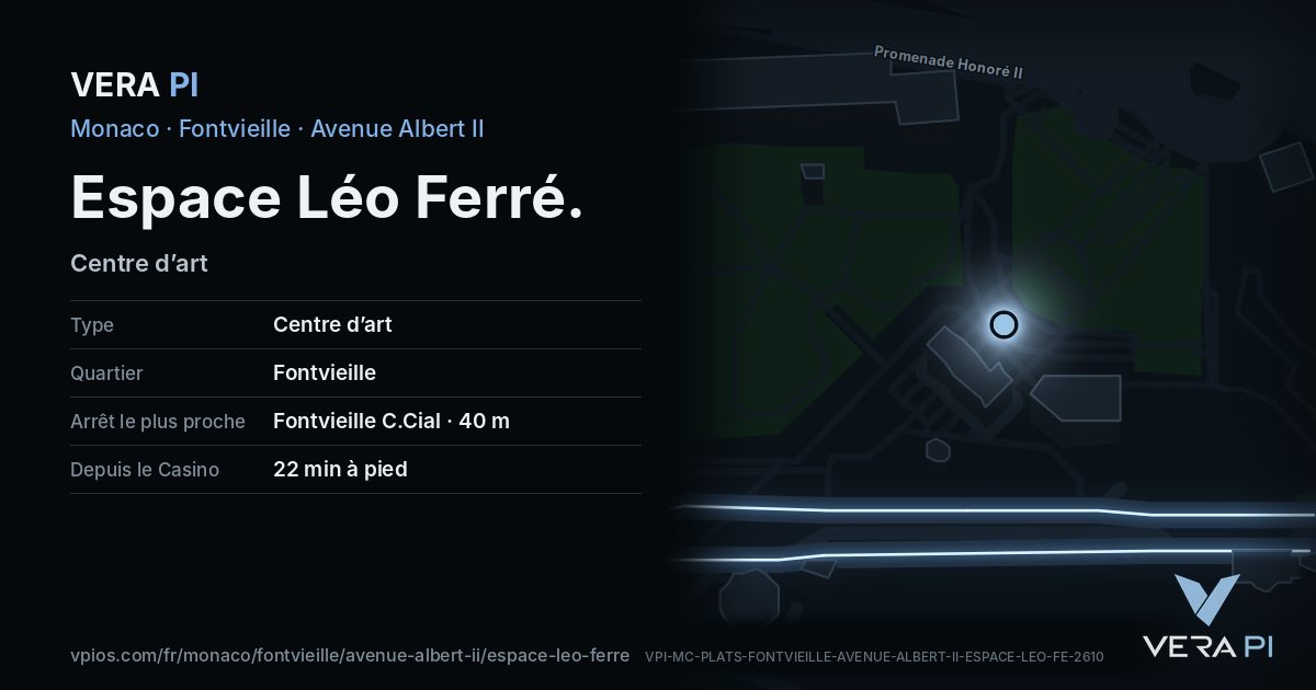 La carte VERA PI de Espace Léo Ferré