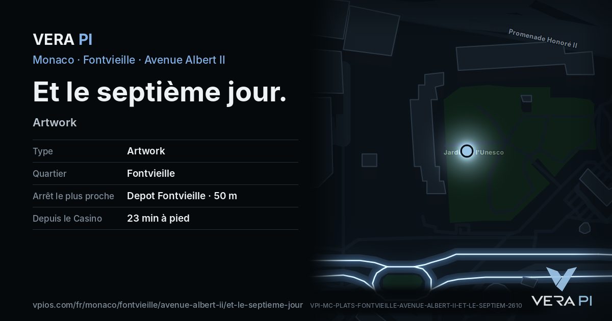 La carte VERA PI de Et le septième jour