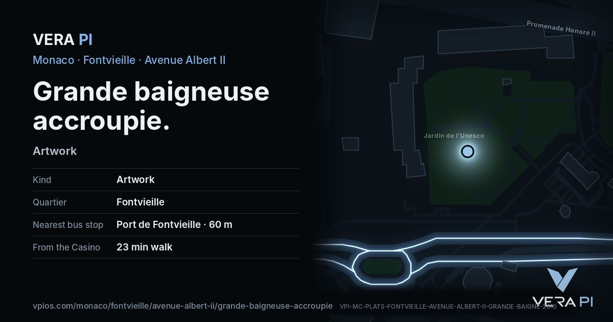 The VERA PI card for Grande baigneuse accroupie