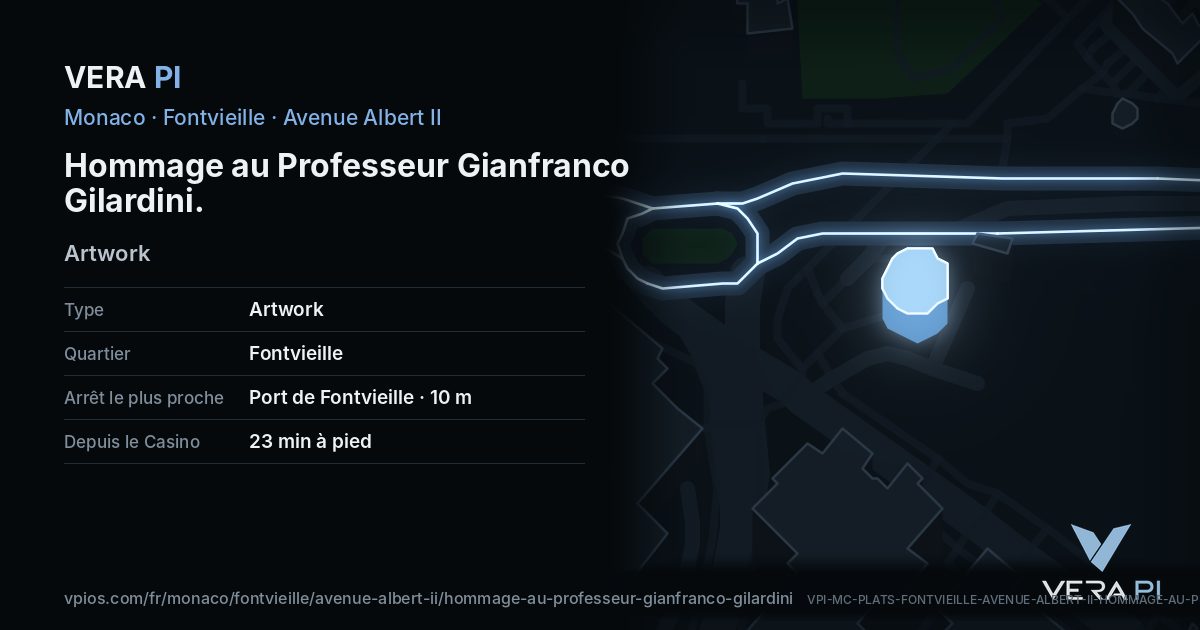 La carte VERA PI de Hommage au Professeur Gianfranco Gilardini
