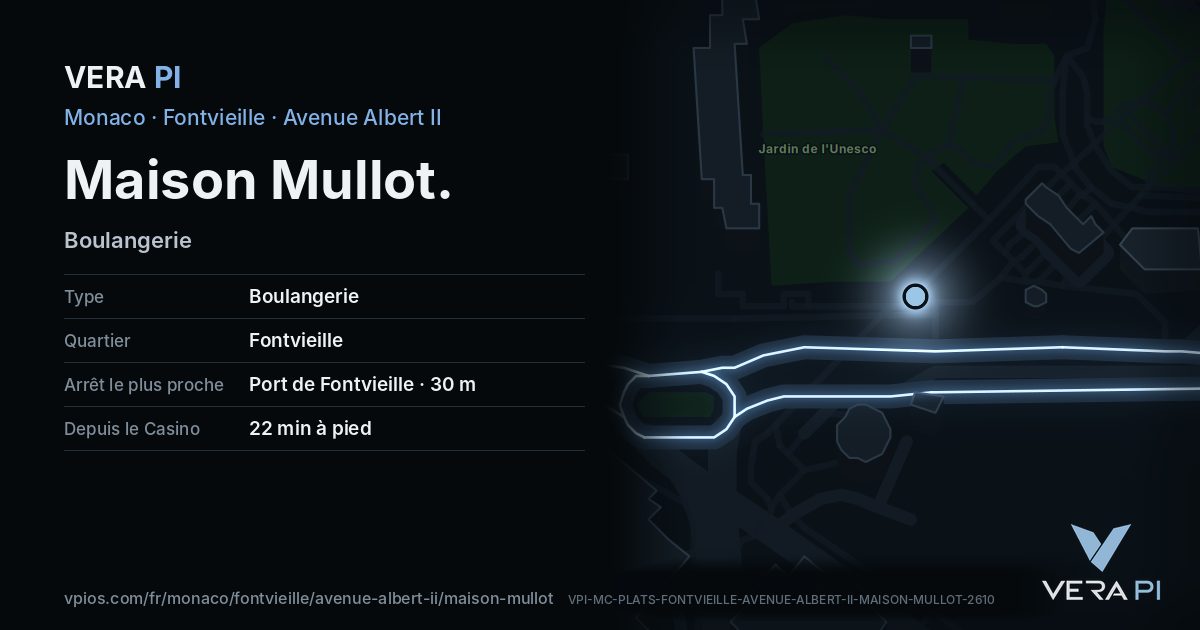 La carte VERA PI de Maison Mullot